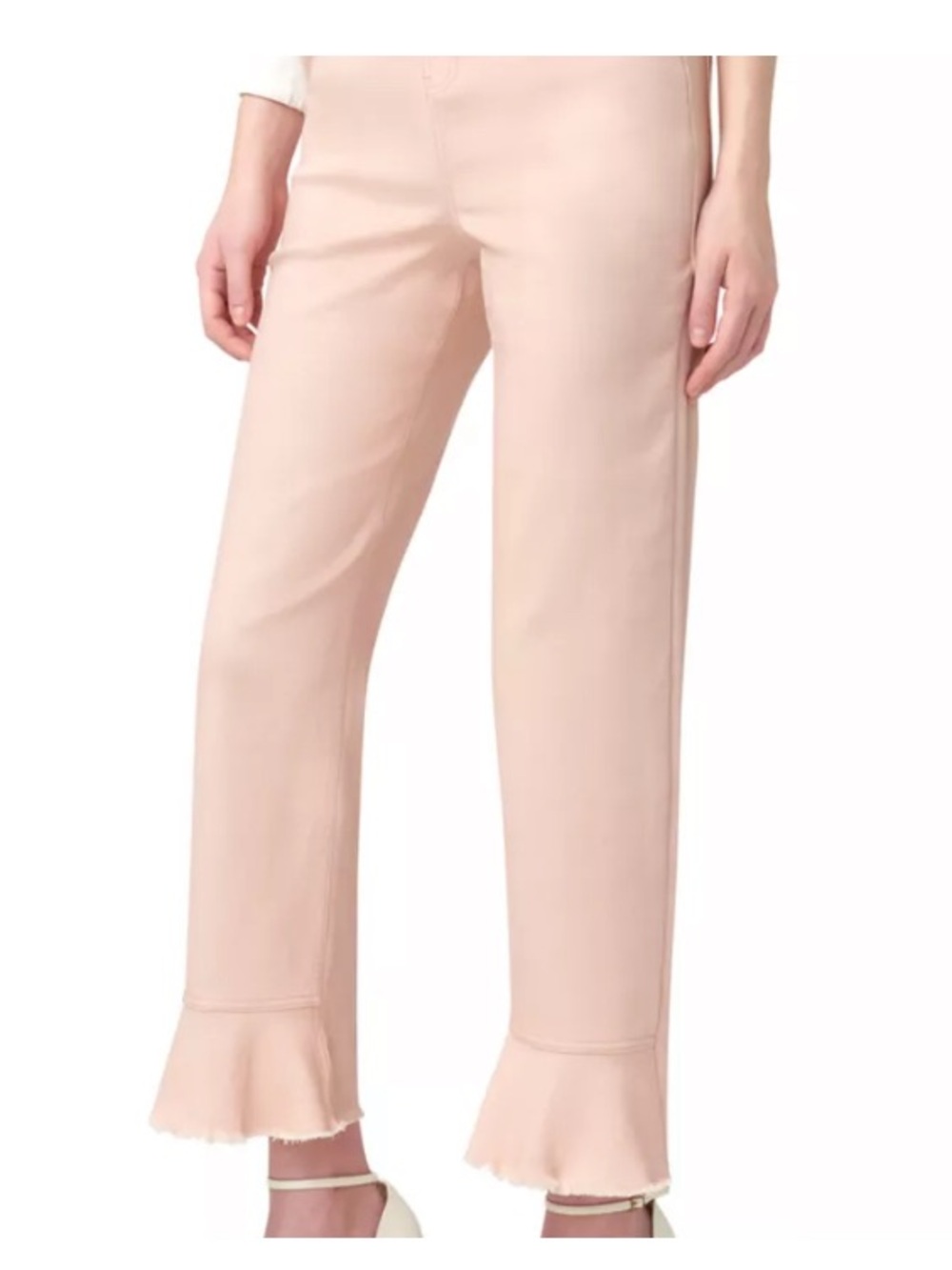 HUE light pink ruffle hem pant - Picture 6 of 6